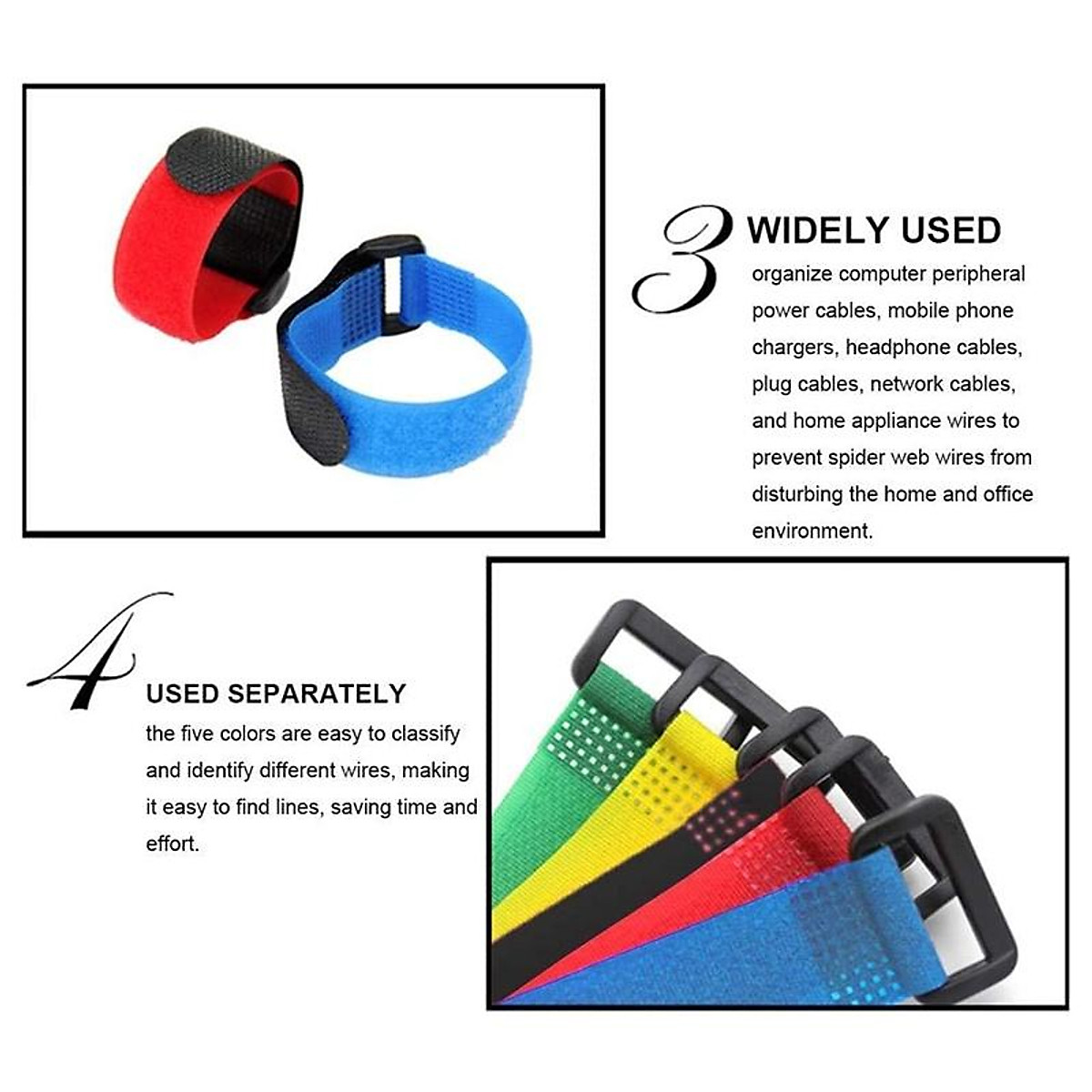 Set 6 Dây Nylon Buộc Dây Cáp 2.5x40cm