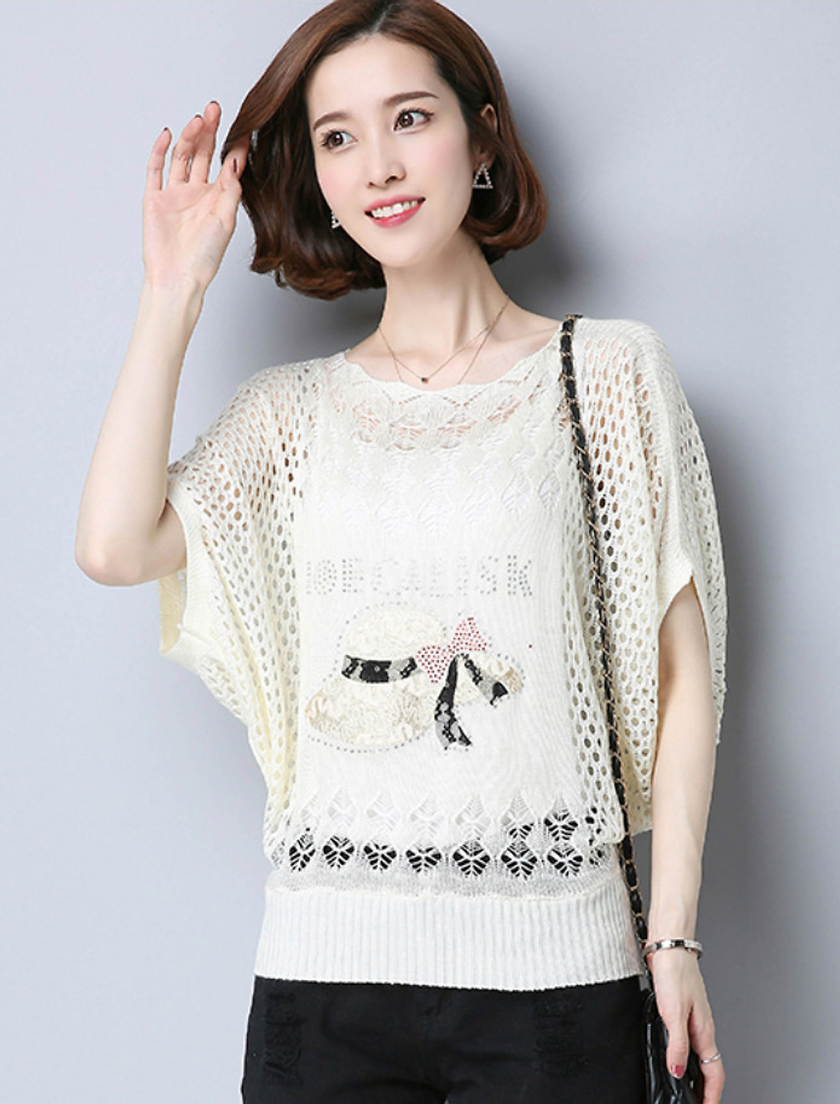 Áo Len Nữ Tay Lửng Nhẹ One Size 44-57Kg ALN023 MayHomes