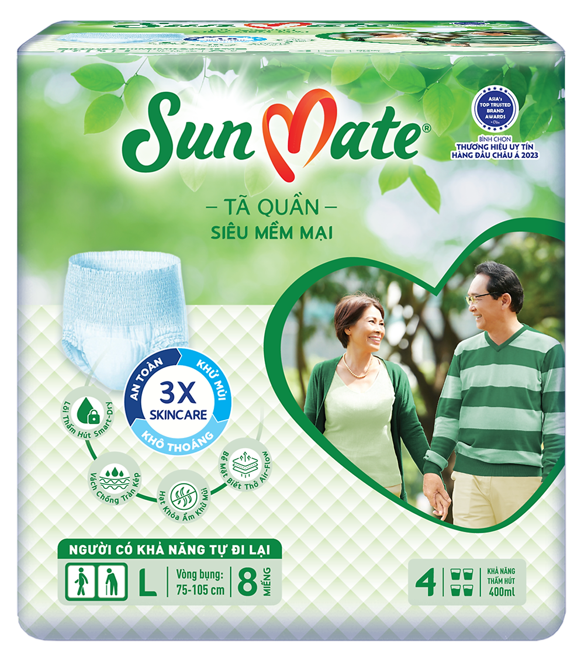 Tã Quần Người Lớn Sunmate Mềm Mại L8 (8 Miếng)