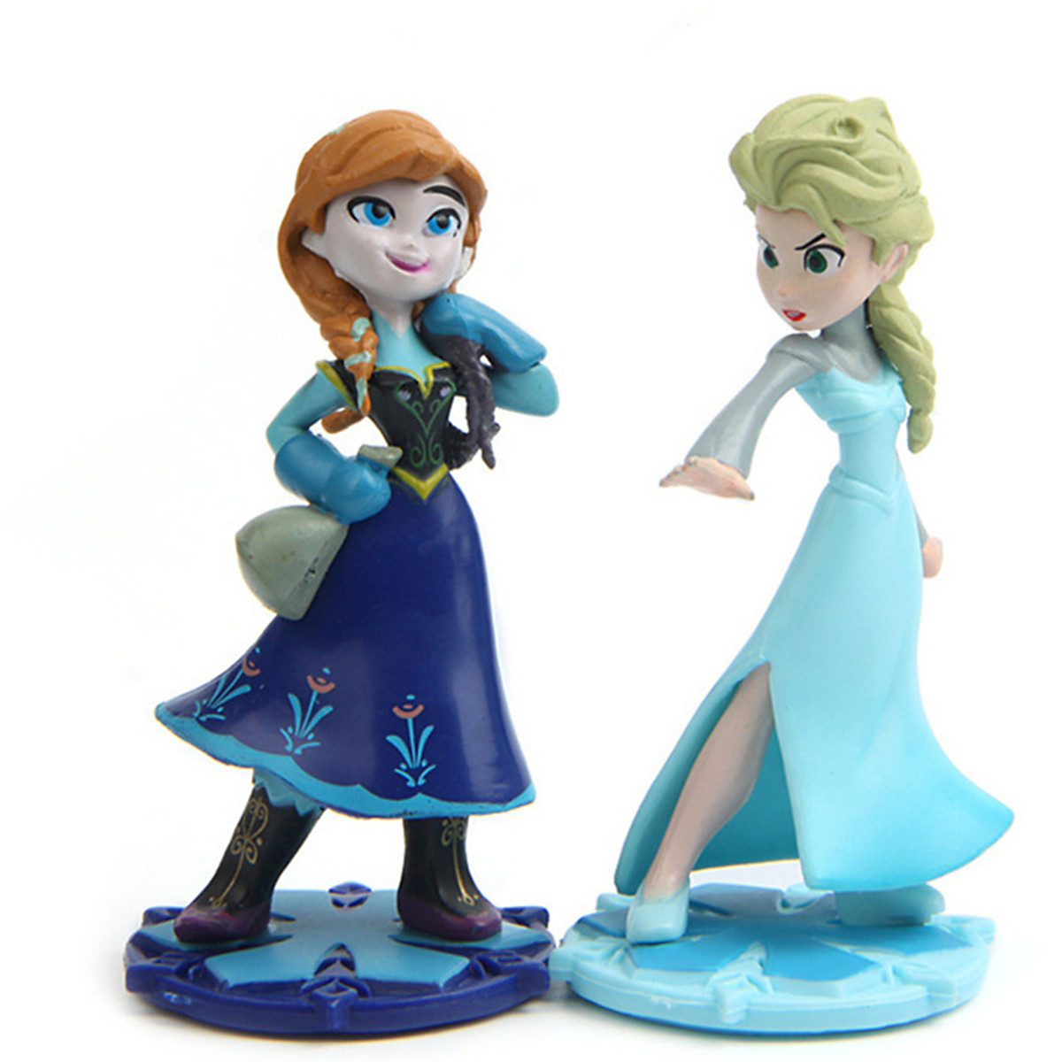 Bộ 2 mô hình công chúa Elsa và Anna (cao 9cm) - Mô hình trang trí