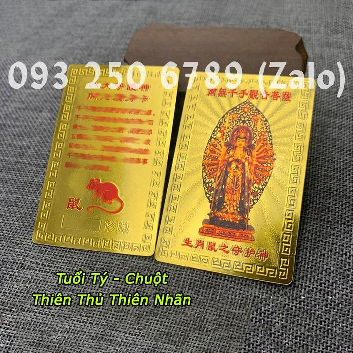 Giá Tốt]Thẻ Kim Bài Phật Bản Mệnh 12 Con Giáp - Phật bản mệnh bỏ túi