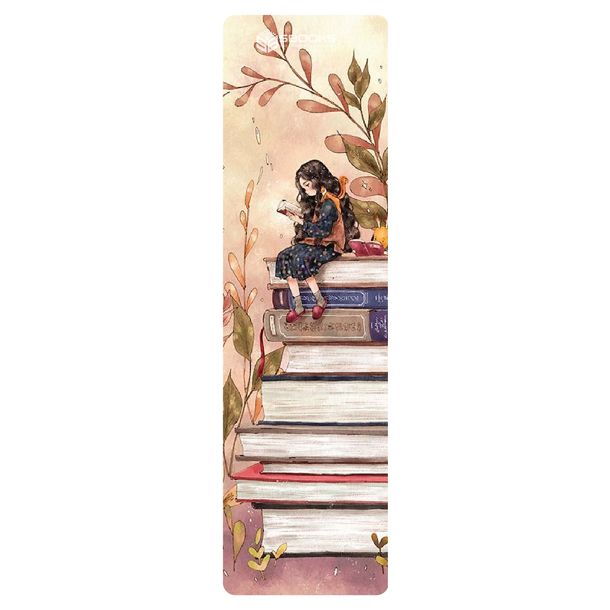 5 Cái Bookmark Kẹp Sách, Dấu Trang Hoạ Tiết Cô Gái Đọc Sách - SBOOKS