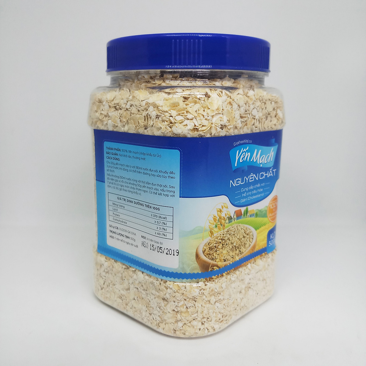Hũ 500g Yến Mạch Nguyên Chất Ăn Liền Gia Khánh