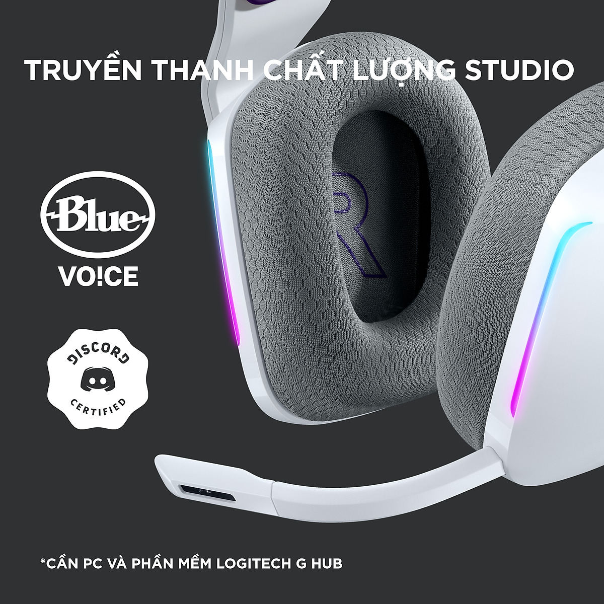Tai nghe Gaming Logitech G733 LIGHTSPEED Wireless 7.1 RGB - Hàng Chính Hãng