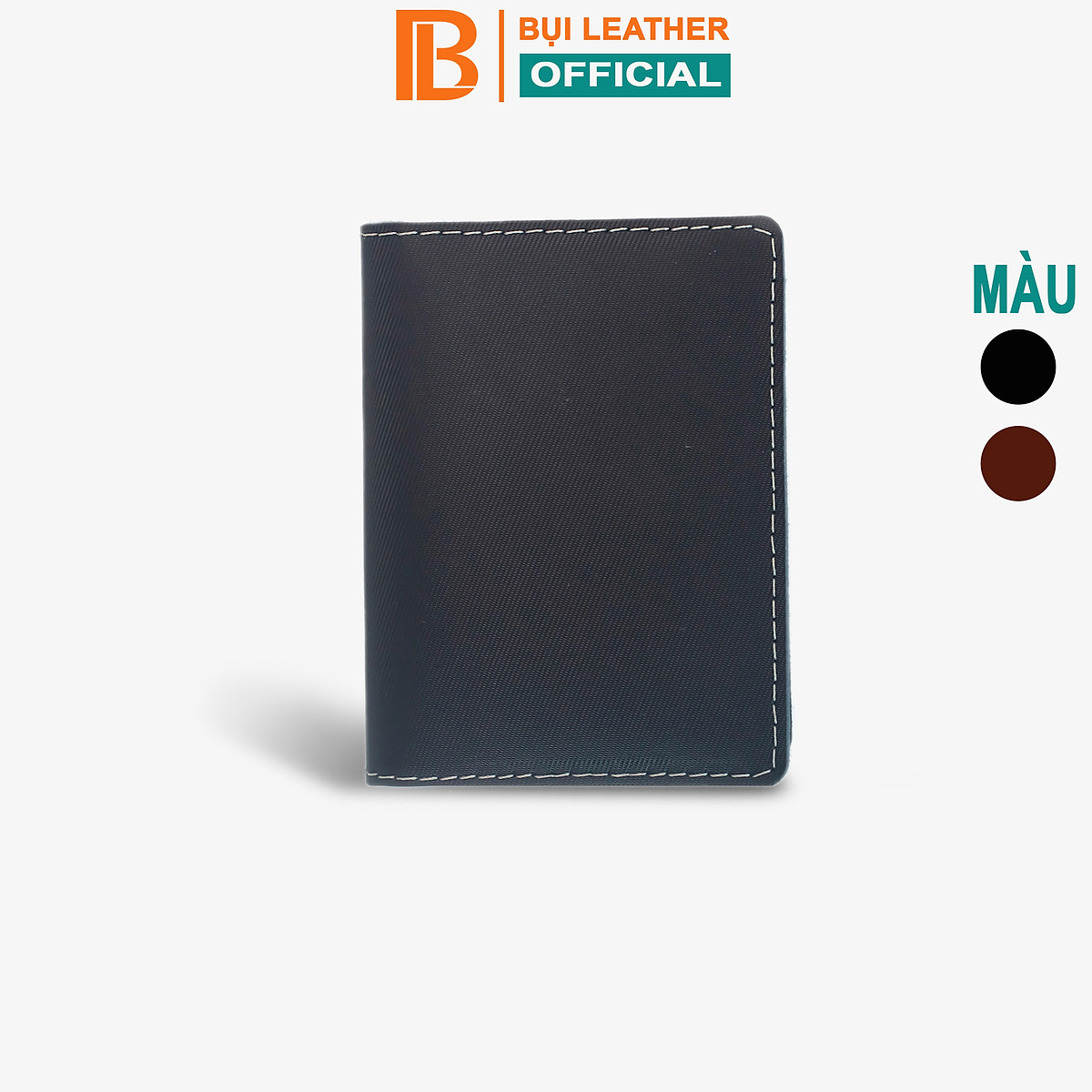 Ví namecard da bò V131, ví đựng thẻ card holder da thật nhỏ gọn, thương hiệu Bụi leather chuyên đồ da thật