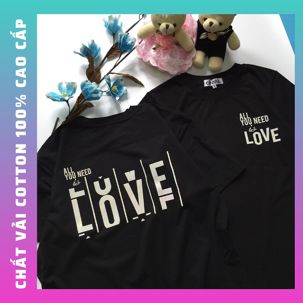 Mua Áo Cặp Nam Nữ Đẹp Giá Rẻ [ Bảo Hành Hình In ] Bst Mẫu Áo Đôi Nam Nữ  2021 Form Unisex Chất Đẹp Thun Cotton 100% Cao Cấp - Size