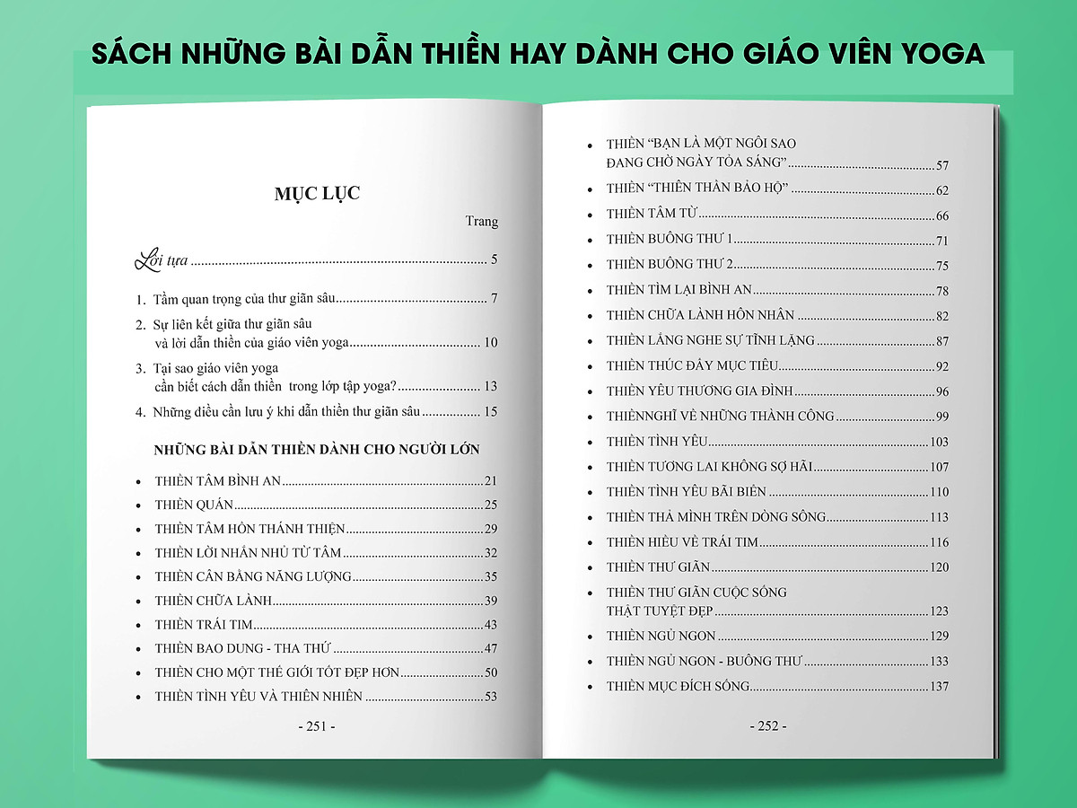 Bộ sách dành cho Giáo viên Yoga cơ bản: Giáo án giảng dạy & luyện tập Yoga + Những bài dẫn thiền hay dành cho giáo viên Yoga