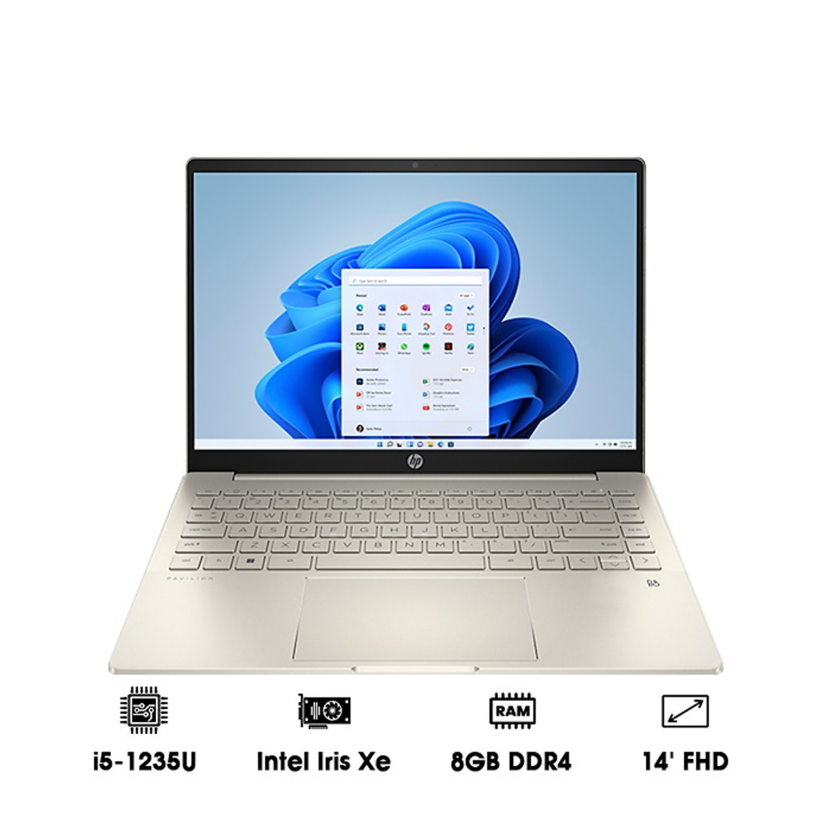 Laptop HP Pavilion 14-dv2035TU 6K771PA (i5-1235U | 8GB | 256GB | Intel Iris Xe Graphics | 14' FHD | Win 11) - Hàng Chính hãng