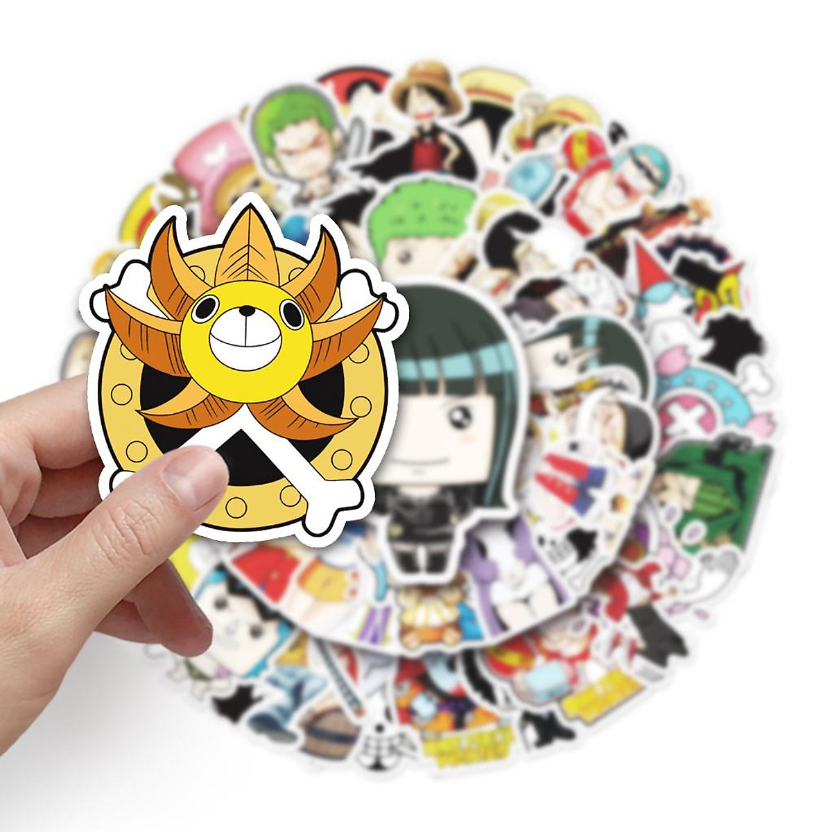 Sticker ONE PIECE hoạt hình cute trang trí mũ bảo hiểm,guitar ...