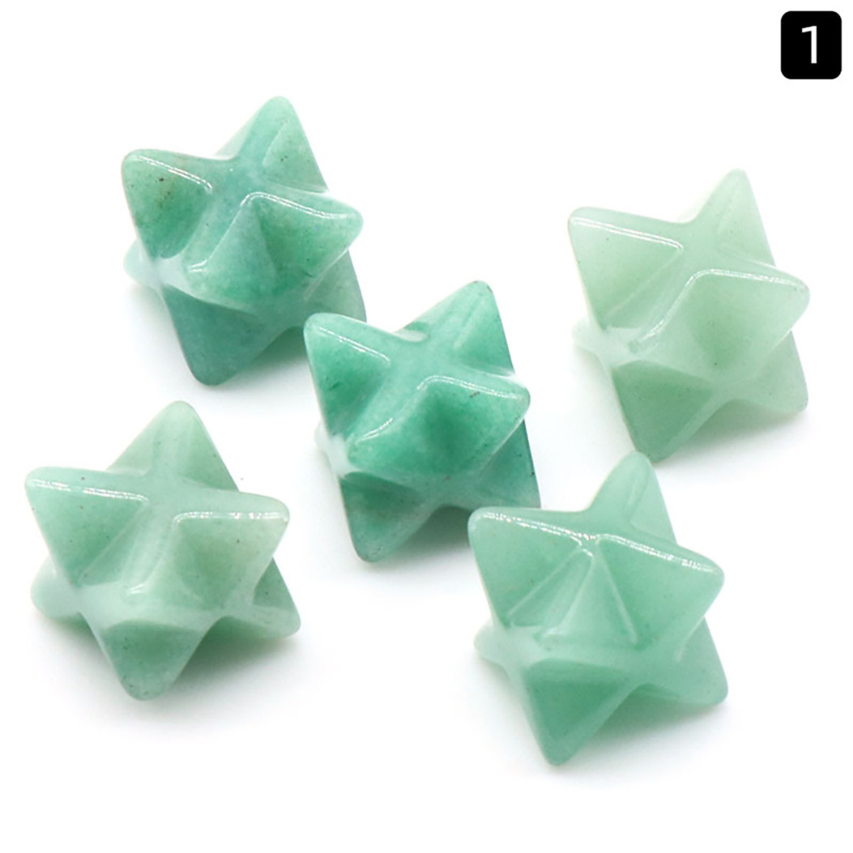Đá Thanh Tẩy Hexagram Merkaba 14x20 mm Nhiều Mẫu Đá Được Chọn Màu