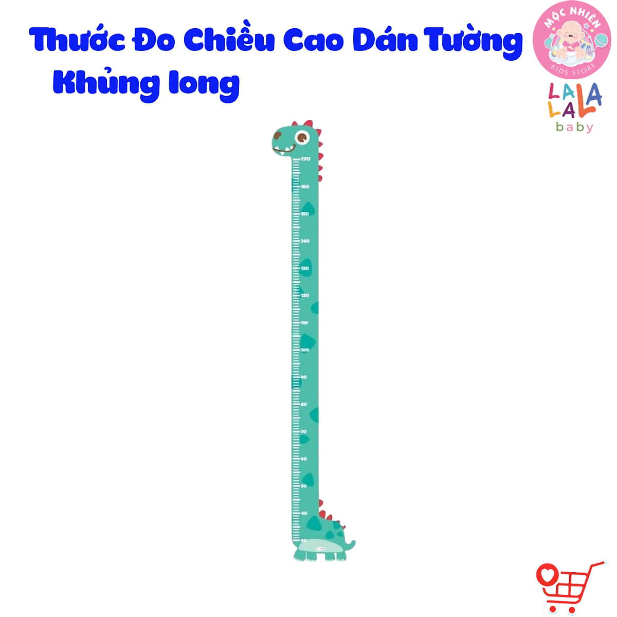 Thước Đo Chiều Cao Dán Tường cho Bé ( Decal Dán Tường ) Hình Con Vật Đáng Yêu - Lalala Baby