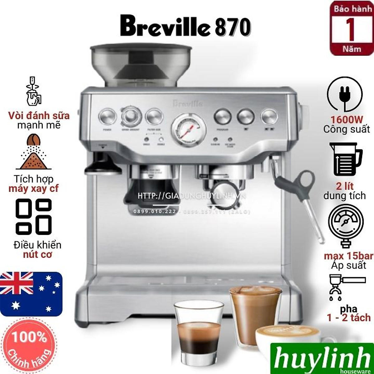 Mua Máy pha cà phê Breville 870 XL The Barista Espress thương hiệu