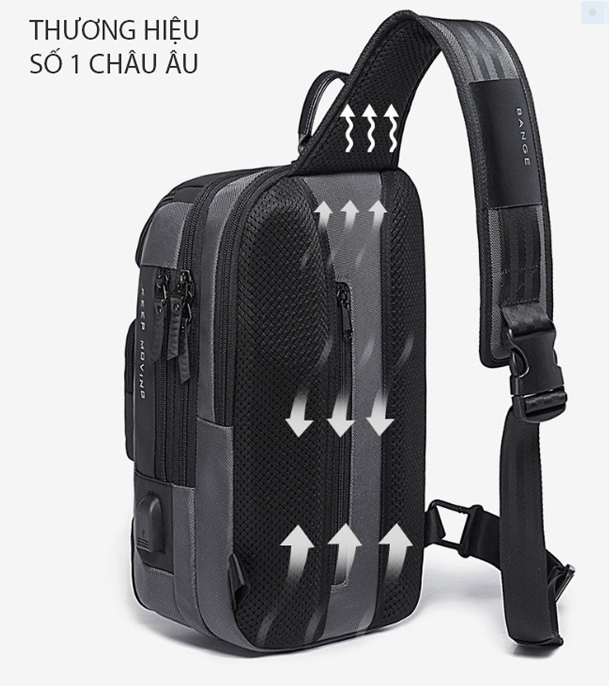 Túi đeo chéo đeo ngực nam cao cấp phong cách châu âu