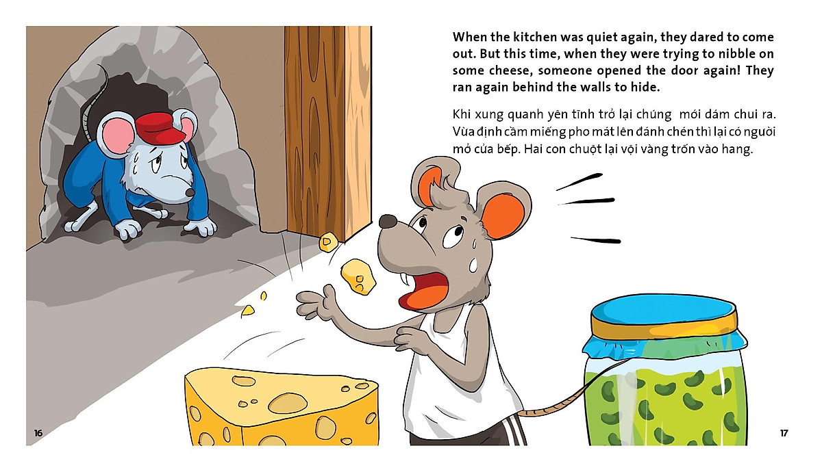 Truyện tranh ngụ ngôn dành cho thiếu nhi ( Song ngữ Anh- việt ) Chuột nhà và chuột đồng