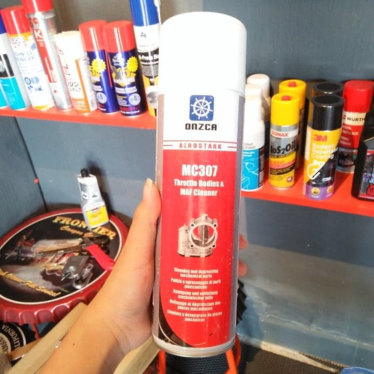 Chai Xịt Vệ Sinh Cảm Biến Gió (OXY), Cổ Gió, Họng Ga ONZCA MC307