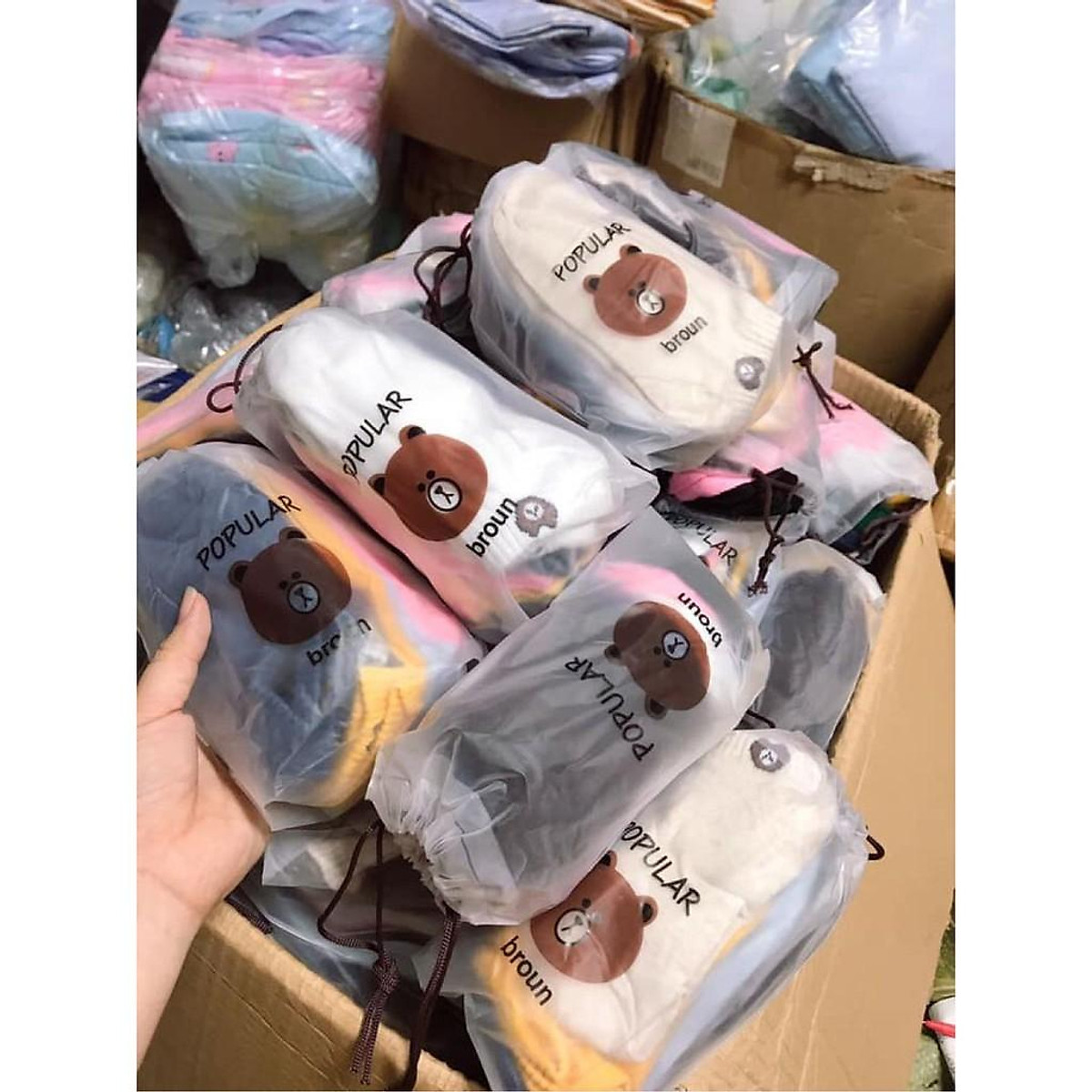 Combo 3 Đôi Tất Gấu, Vớ Nữ Đẹp Chất Cotton Cao Cấp