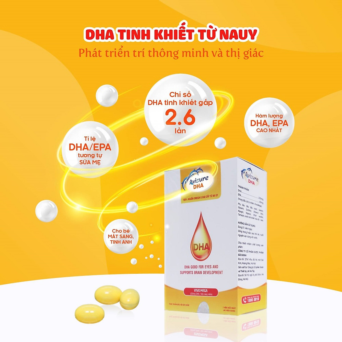 Bộ sản phẩm cho bà bầu Sắt, Canxi, DHA, Vitamin Avisure gồm: Avisure Safoli 60 viên+Avisure Hical 60 viên+Avisure DHA 40 viên+Avisure mama 60 viên