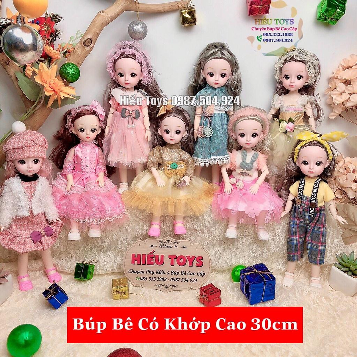 Búp Bê Bjd 30cm Có Khớp Chắc Chắn Mặt Xinh Váy Mẫu Mới Búp Bê Cho