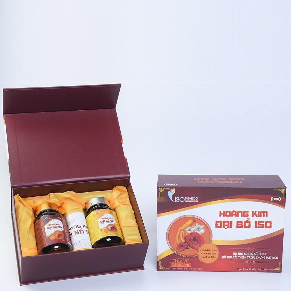 Hộp 2 lọ ngày đêm, viên uống HOÀNG KIM ĐẠI BỔ Giúp hỗ trợ bồi bổ sức khỏe, Cải thiện tình trạng mất ngủ.
