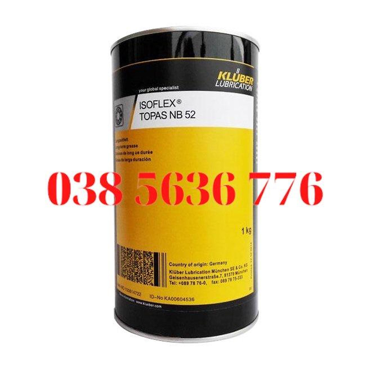 Kluber NB 52 Mỡ Dẫn Điện/Kluber Isoflex Topas NB 52 Hóa chất