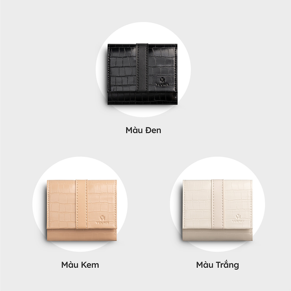 Ví da nữ mini dáng ngắn gấp gọn họa tiết vân đá thời trang YUUMY Seasand YV102