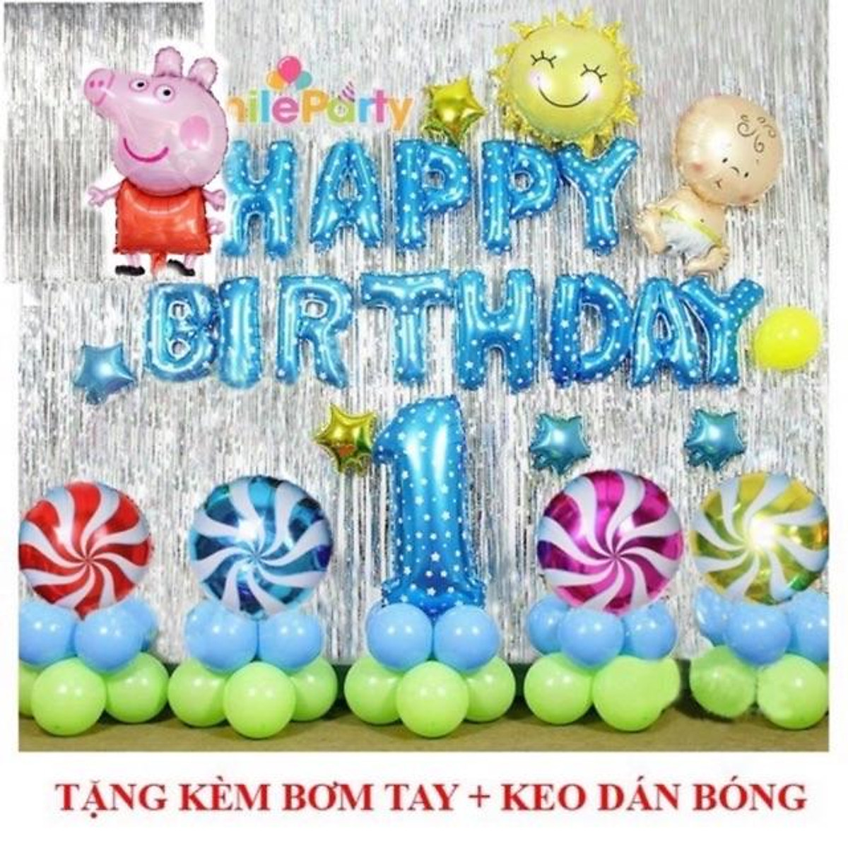 Bộ bóng bay sinh nhật Tuổi Heo tuổi lợn cho bé  Phụ kiện  Vật liệu trang  trí