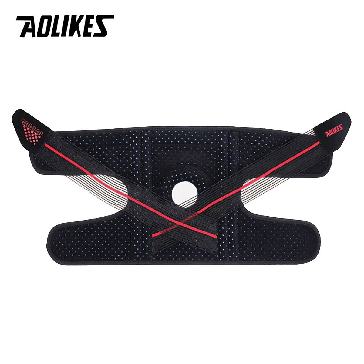 Bộ 2 đai bó bảo vệ đầu gối AOLIKES YE-7909 có nẹp lò xo hỗ trợ dây chằng khớp gối Pressurized knee support - Hàng Chính Hãng
