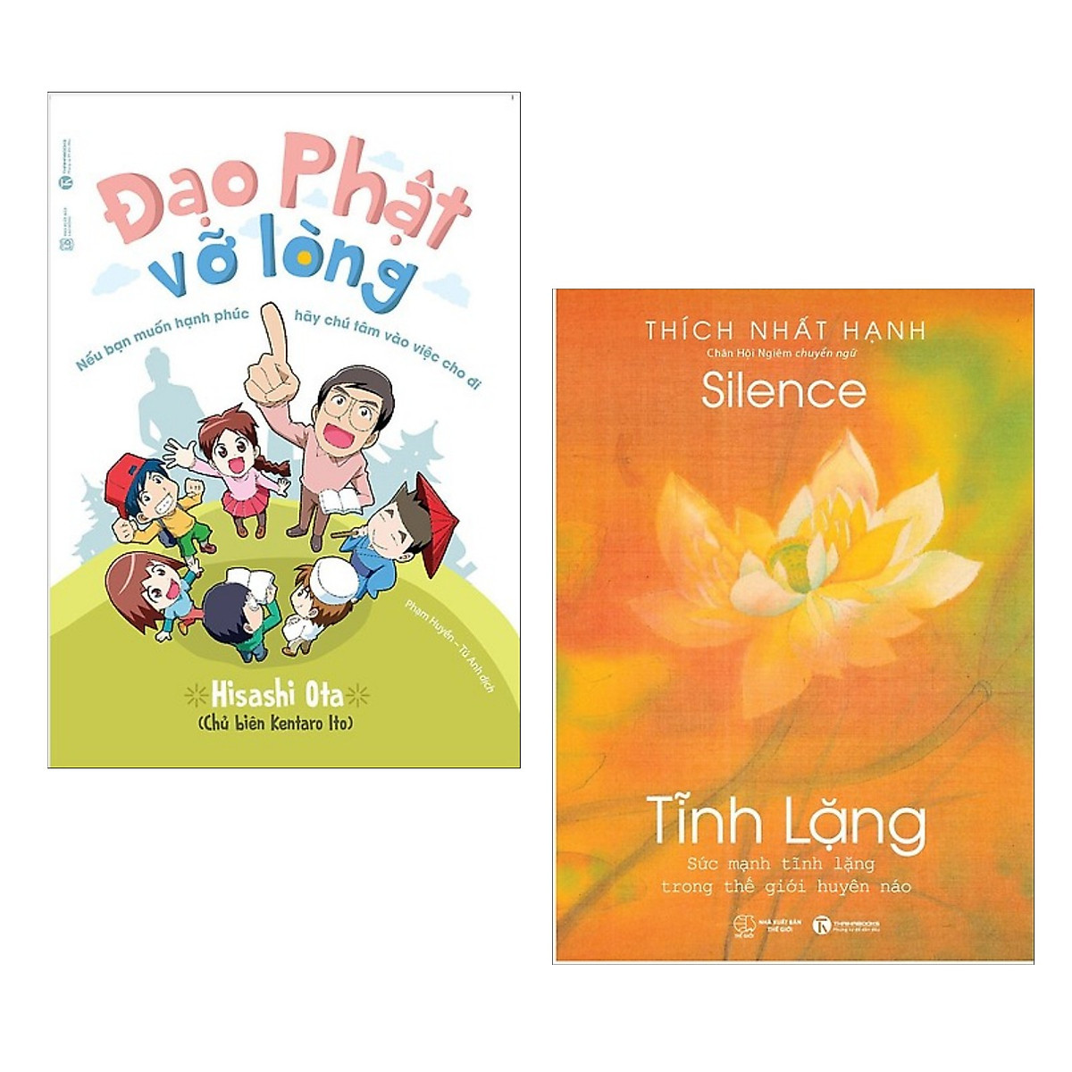 Combo 2 Cuốn Sách Về Tâm Linh Cực Hay: Đạo Phật Vỡ Lòng + Tĩnh Lặng (Tặng Kèm Bookmark Happy Life)