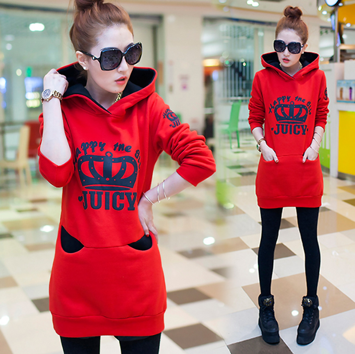 Áo Khoác Nữ Họa Tiết Juicy Thu Đông Dễ Thương AK007 MayHomes
