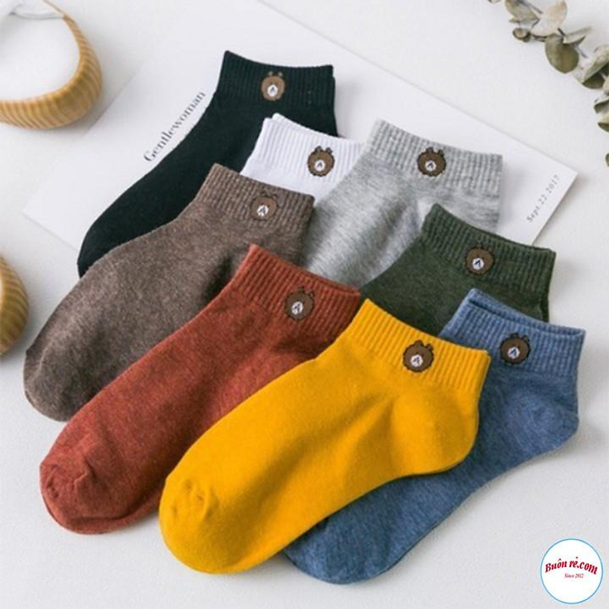 Set 10 Tất Gấu Brown Nữ Cổ Ngắn Free Size 00925
