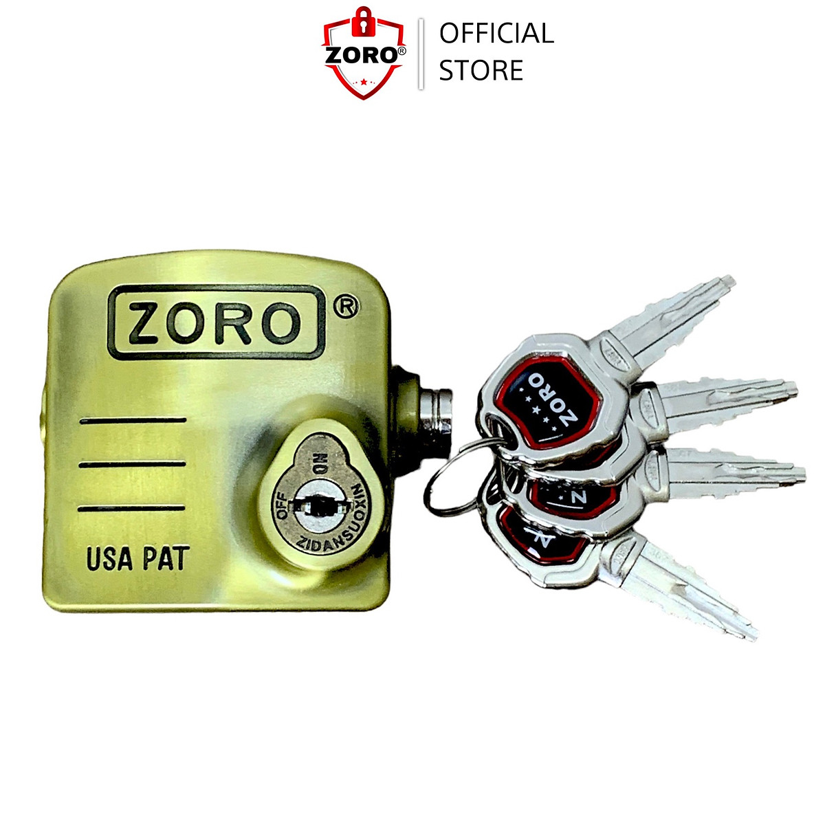Ổ khóa chụp bát cửa ZORO chống cắt toàn diện phiên bản mới - chống gỉ kháng nước - chìa xe hơi