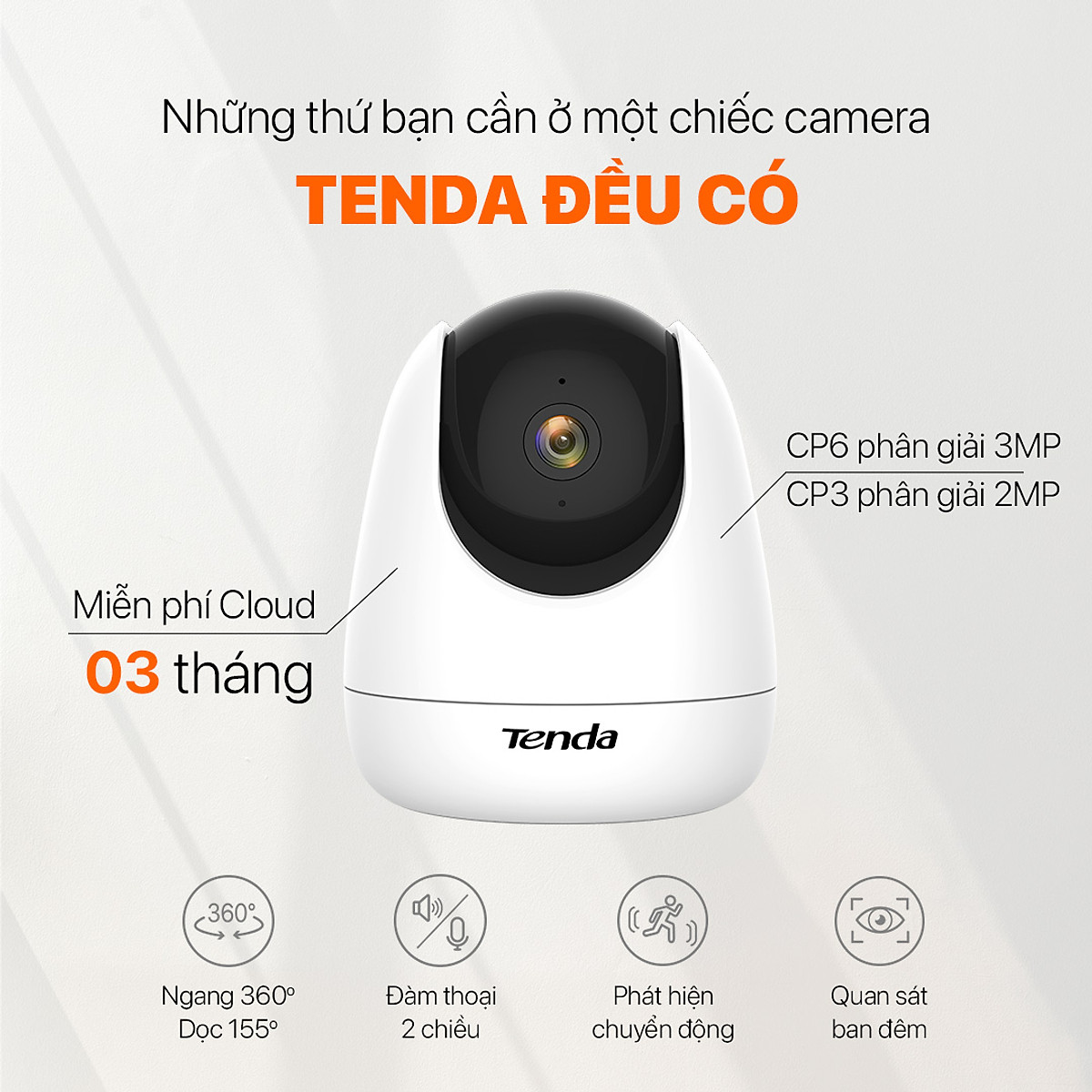 Mua Camera IP Wifi Tenda CP6 chuẩn hình ảnh 2K xoay 360° - Hàng ...