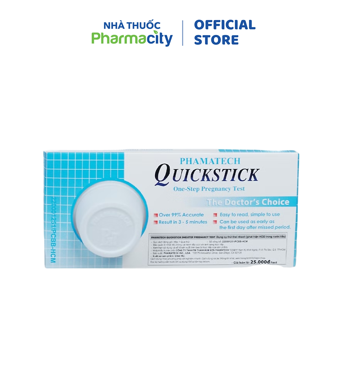 Que thử thai nhanh QuickStick (Hộp 1 cái)
