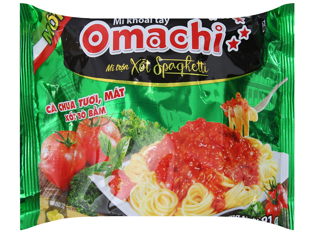 Thùng 30 gói mì trộn Omachi xốt Spaghetti 91g