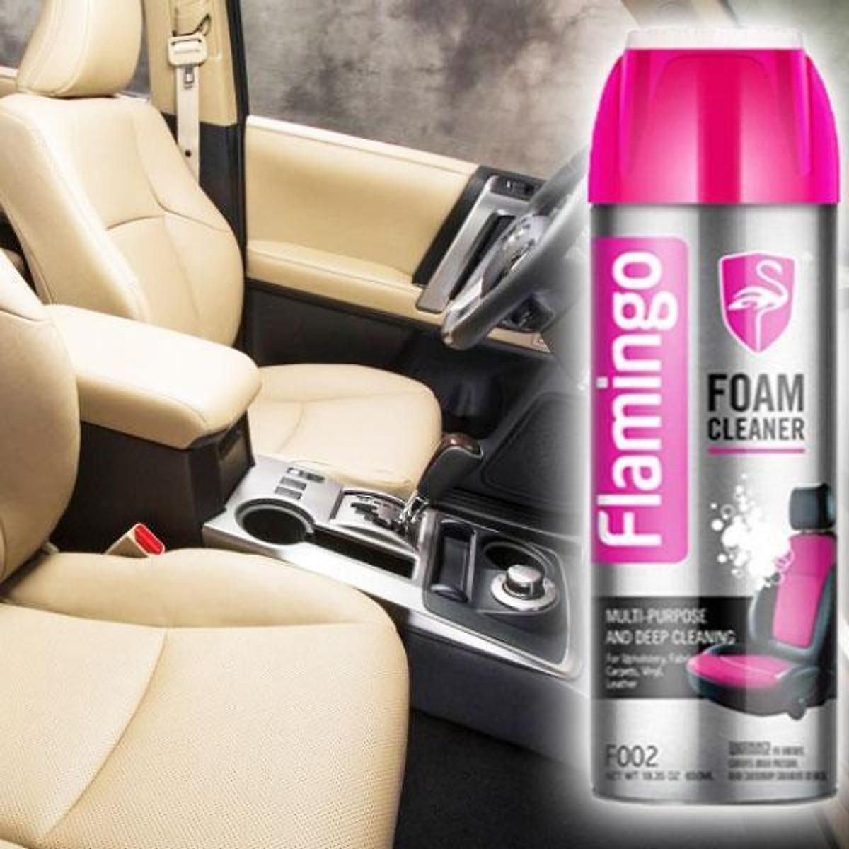Chai Xịt Vệ Sinh Nội Thất Ô Tô - Dung Dịch Làm Sạch Ghế Da, Nhựa Nhám, Đa Năng - HAOSHUN FOAM