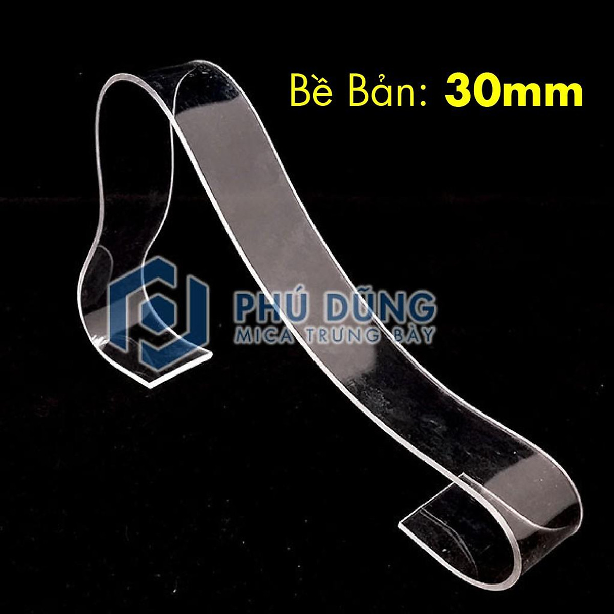Combo 10 Ruột Mica TRONG SUỐT BỀ BẢN 30mm Trưng Bày Nông Giày/Dép