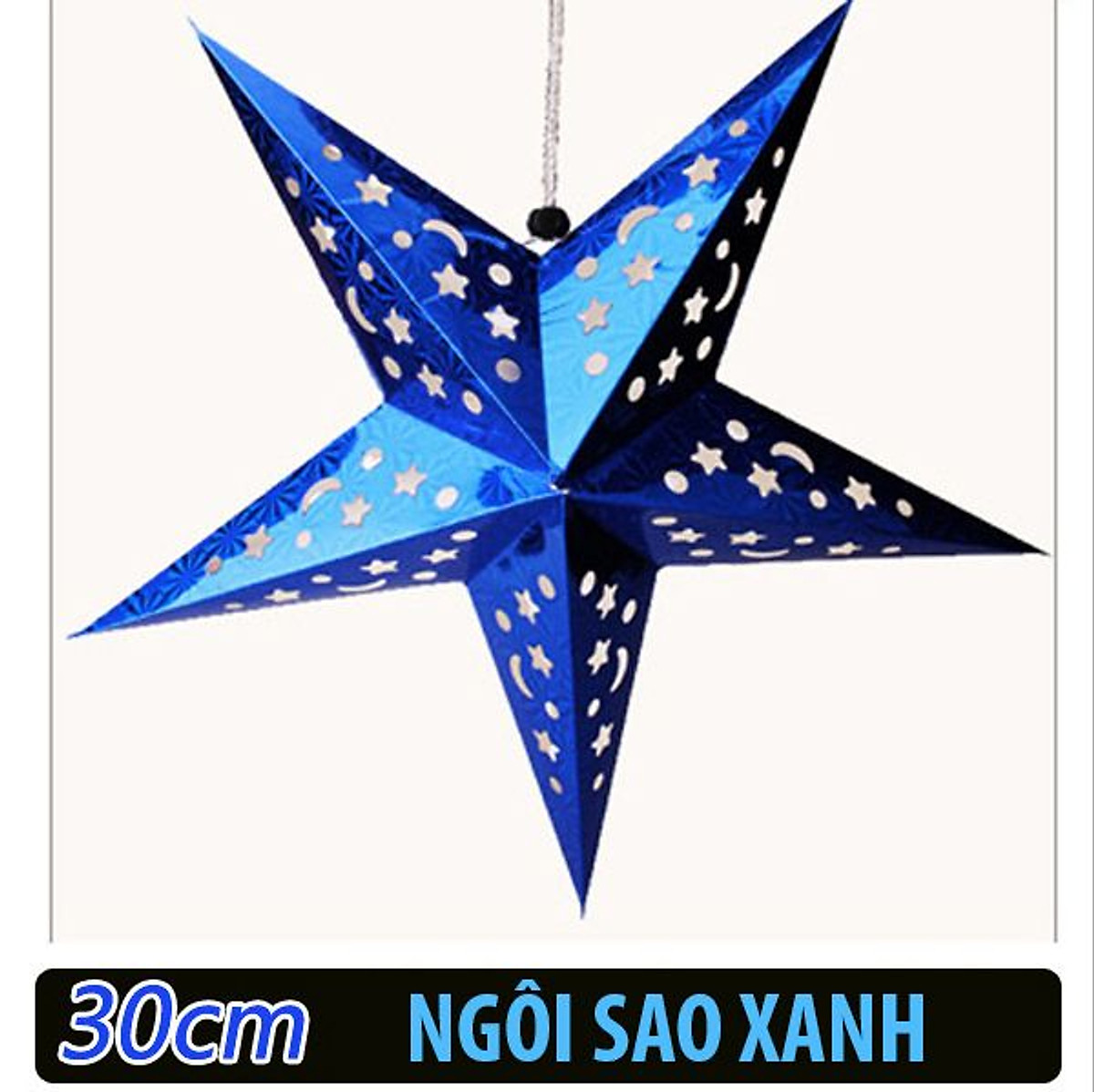 Đèn lồng hình ngôi sao giấy 30cm - Trò chơi dân gian