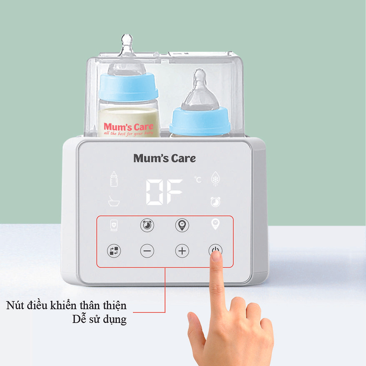 Máy Hâm Sữa - Tiệt Trùng Bình Sữa Đa Năng Mum's Care Smarlov Màu Trắng và Hồng Pastel (Bảo Hành 24 Tháng, 1 Đổi 1)