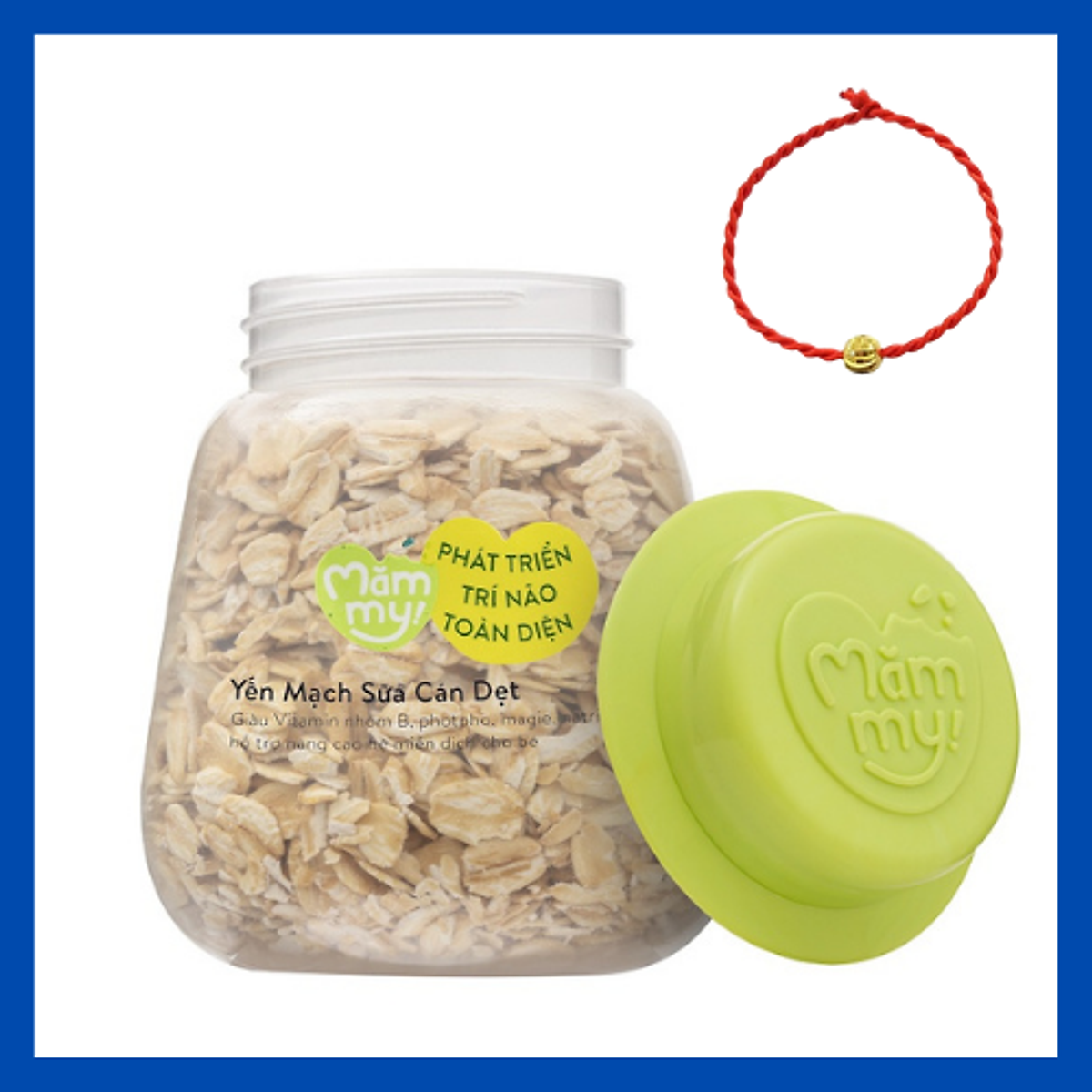 Yến Mạch Sữa Hữu Cơ Loại 1 - Dẻo Mịn Sánh Cho Bé Ăn Dặm - Mămmy 85g, Tặng Kèm Vòng Tay May Mắn