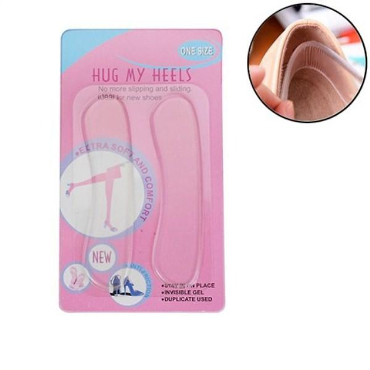 Set 2 miếng lót giày silicon chống đau gót chân