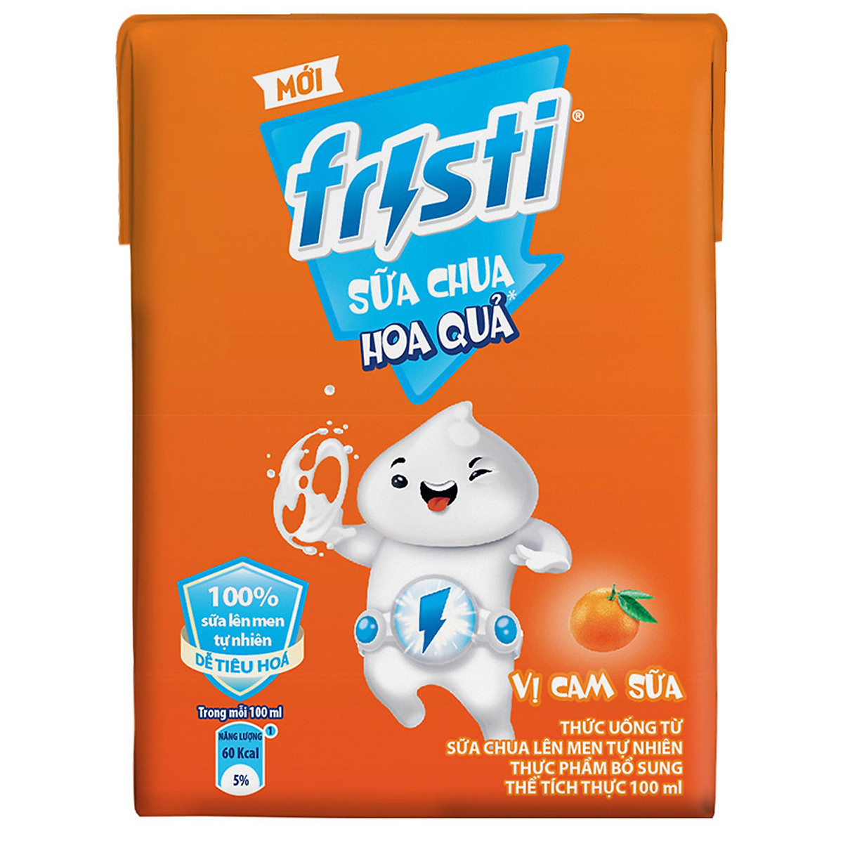 Thùng 48 hộp thức uống từ sữa chua lên men tự nhiên hiệu Fristi 100ml