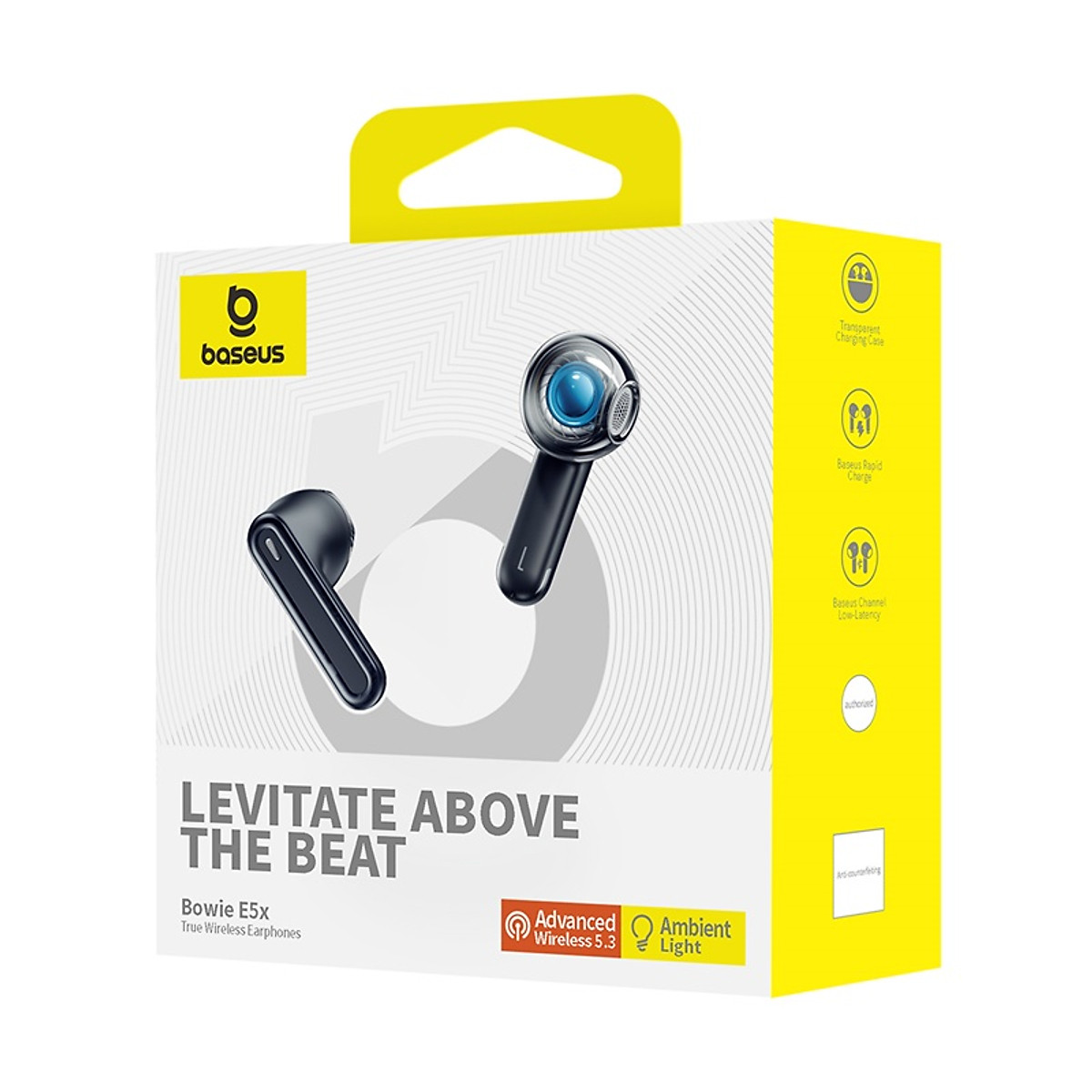 Tai nghe bluetooth V5.3 TWS Baseus Bowie E5x ( 6H, RGB Light, Hi-Fi audio, 4-Mic Noise Reduction) Hàng Chính Hãng