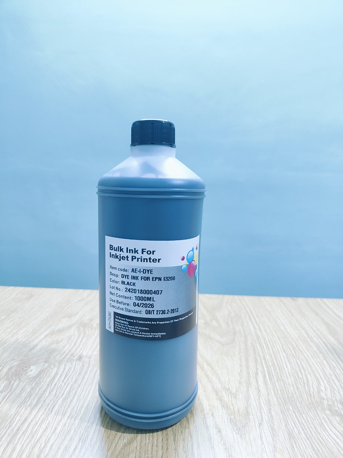 Set 4 chai Mực nước dye ink ( 1 lít/ chai) màu xanh tương thích Epson Dx5 I3200, hàng nhập khẩu.
