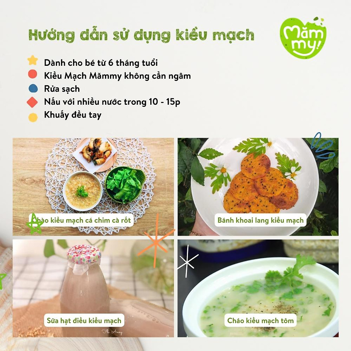 Hạt Kiều Mạch Hữu Cơ Mămmy Loại 1 - Dẻo mịn sánh cho bé ăn dặm hũ Hạt Kiều Mạch Hữu Cơ Mămmy Loại 1 - Dẻo Mịn Sánh Cho Bé Ăn Dặm Hũ