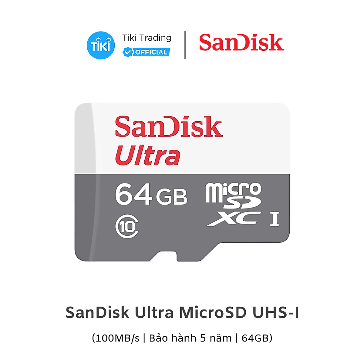 Thẻ Nhớ Micro SDXC SanDisk UHS-1 64GB Class 10 - Hàng Chính Hãng