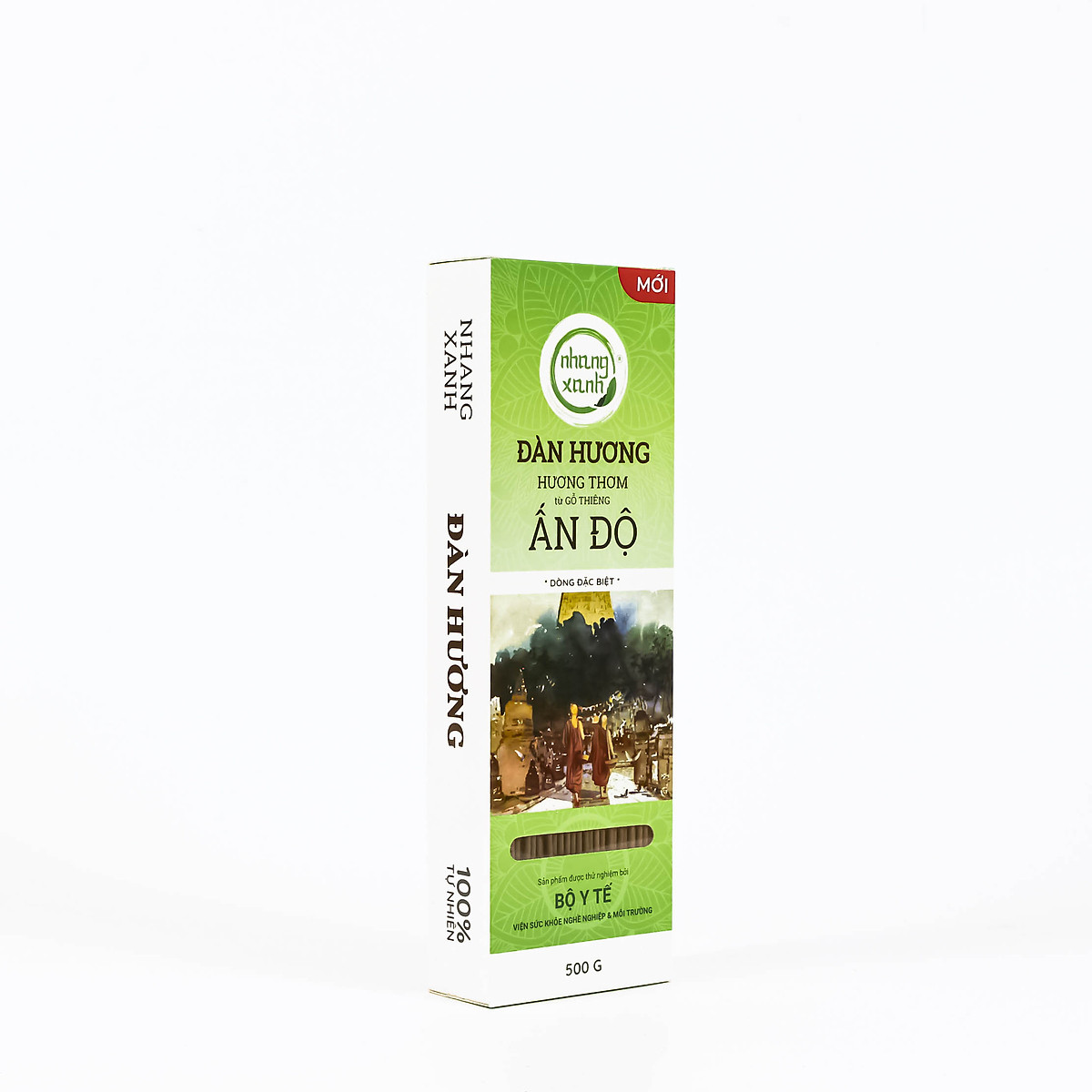 Nhang Xanh Đàn Hương - 30cm - 500 cây - 500g - Bột gỗ từ Ấn Độ - Nhang Thiền