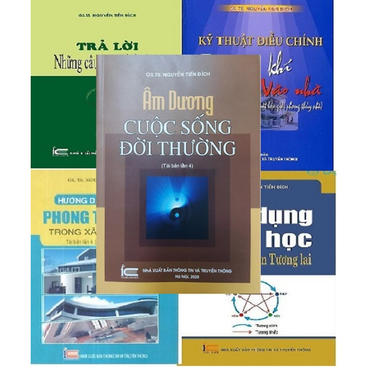 Combo 5 cuốn sách phong thủy học của tác giả GS - TS Nguyễn Tiến Đích - Bộ 5 cuốn