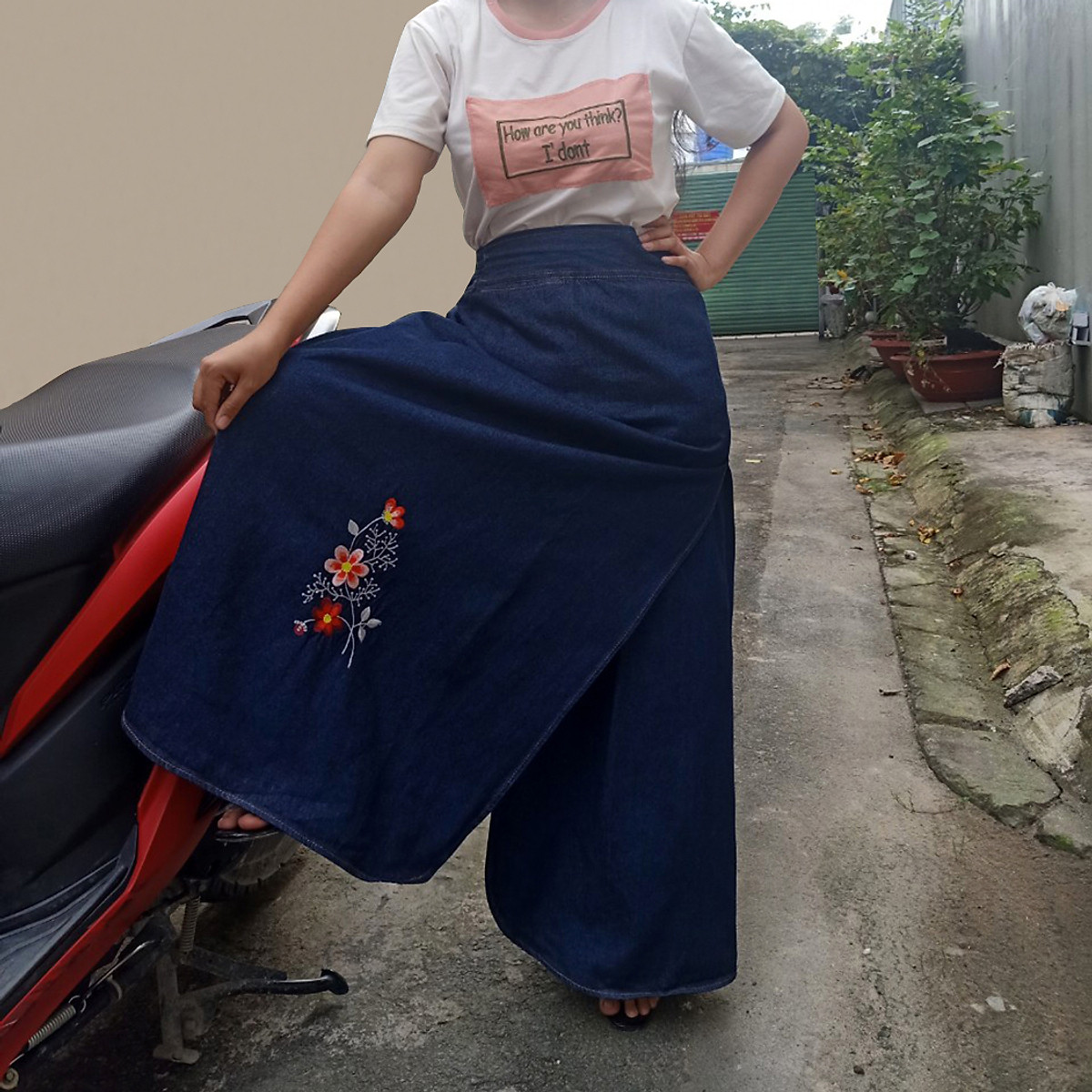 Chân váy chống nắng nữ xẻ tà vải kaki mềm mại có túi và nút bấm lưng KHT01  HT FASHION  Shopee Việt Nam