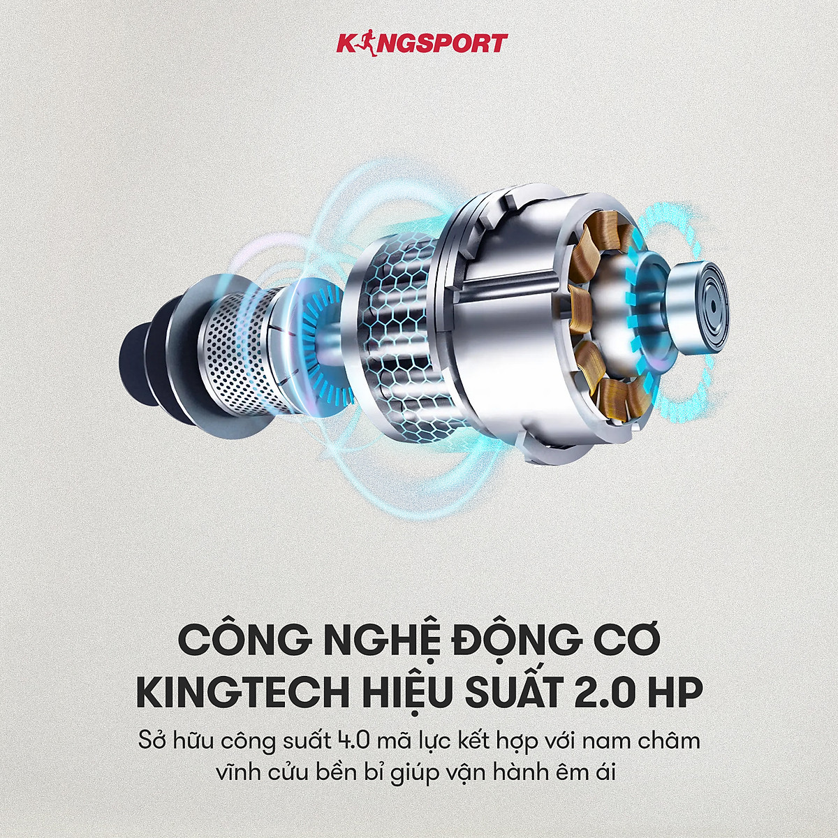 CHỈ GIAO MIỀN NAM Máy chạy bộ KINGSPORT Plus K-04 đơn năng,thảm chạy rộng chống trơn, thiết kế nhỏ gọn, cân nặng phù hợp từ dưới 70kg