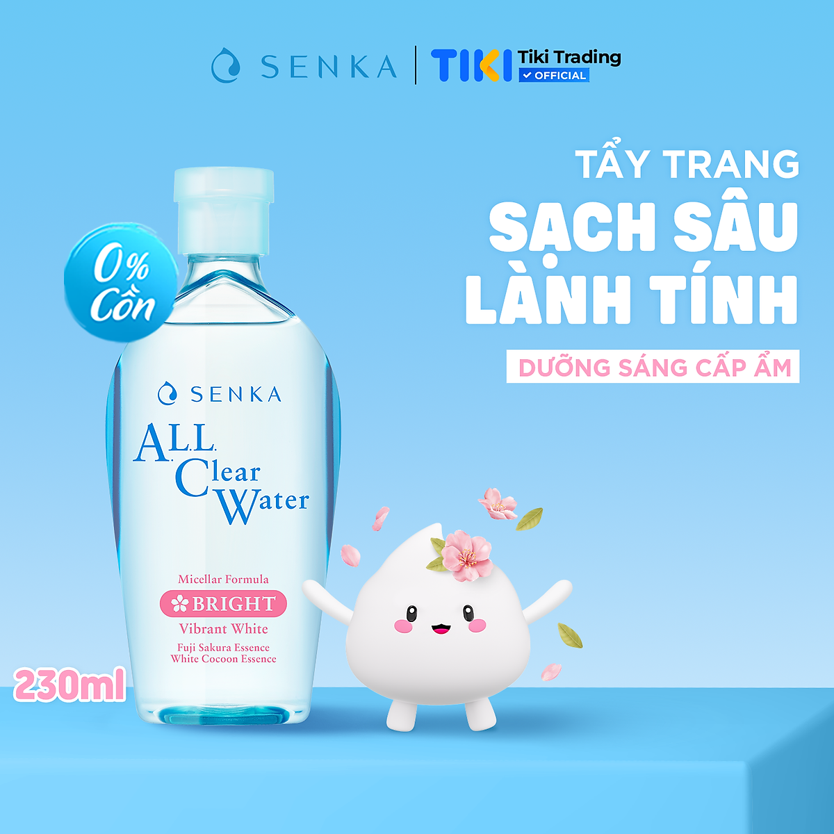 Nước tẩy trang SENKA A.L.L. CLEAR WATER Micellar Formula White 230ml